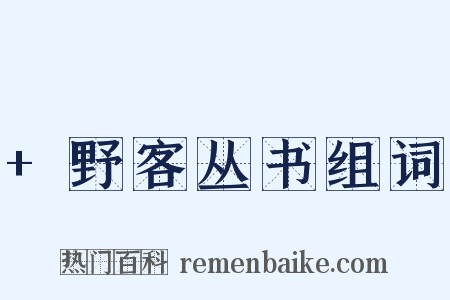 +野客丛书组词是什么意思的图片